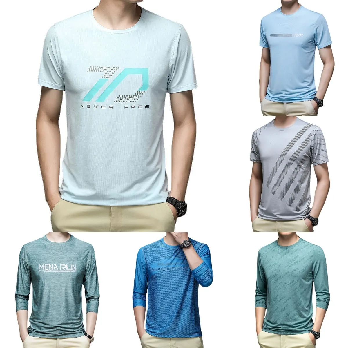 

Ice Silk Quick-drying Clothes Short-sleeved Wicking Breathable And Reflective Plus Size Men Gym T Shirts For Men Stylish 2022