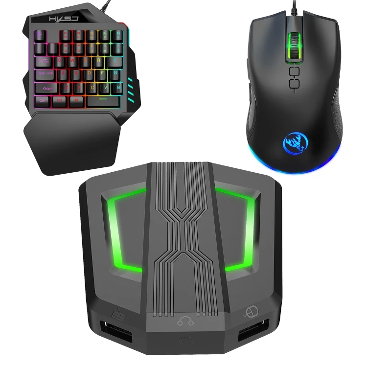 

HXSJ Keyboard Mouse Converter with One-handed Keyboard and Gaming Mouse Set gaming one hand keyboard