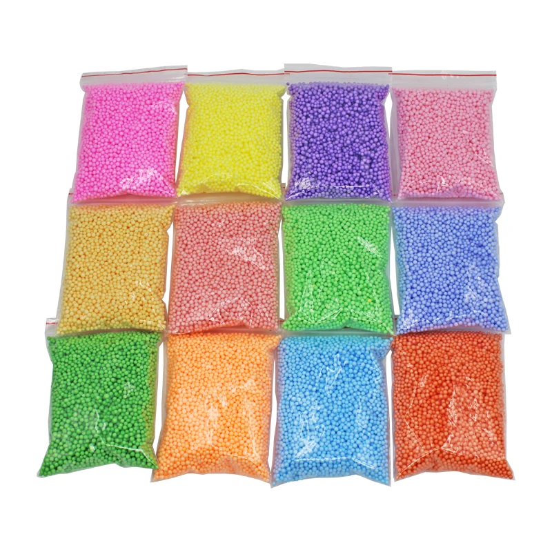 
SISLAND Not Fade Color 2 3 Mm Colored Polystyrene Styrofoam Foam Beads Foam Balls For Slime 