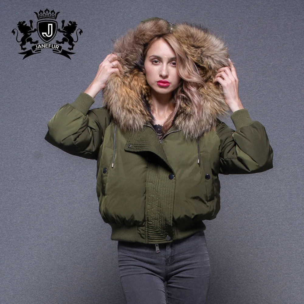 Wholesale Jacket New Fashion Real Genuine Leather Collar Fur Bomber Jacket