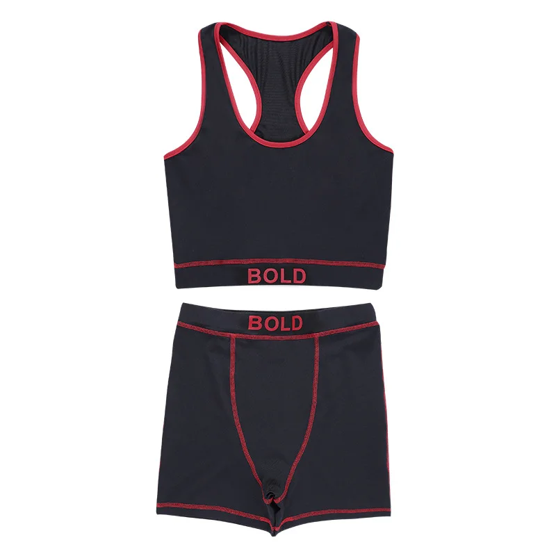 

MOQ 1PC Sexy Fitness Matching Outfit Bodycon Sports Tank Top and Shorts 2 piece set women, Black
