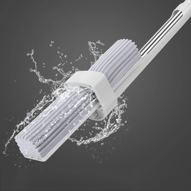 

New Rubber Cotton Mop Enlarged Sponge Head Cleaning Mop Free Hand Washing Squeezing Water Lazy Absorbent Water Mop