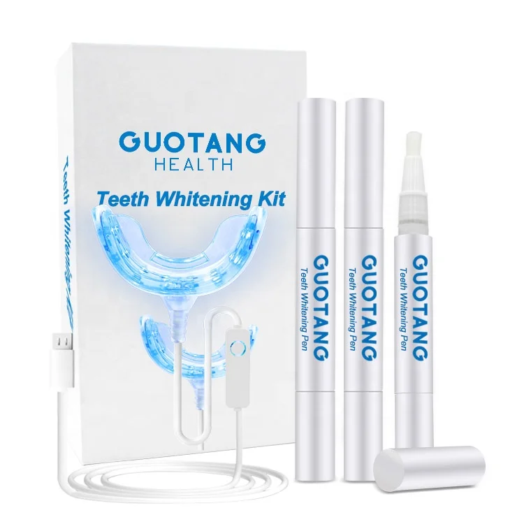 

Professional Private Logo Teeth Whitening Custom Boxes Dental Peroxide Whiten Teeht Tooth Teeth Whitening Gel Kit With Led Light