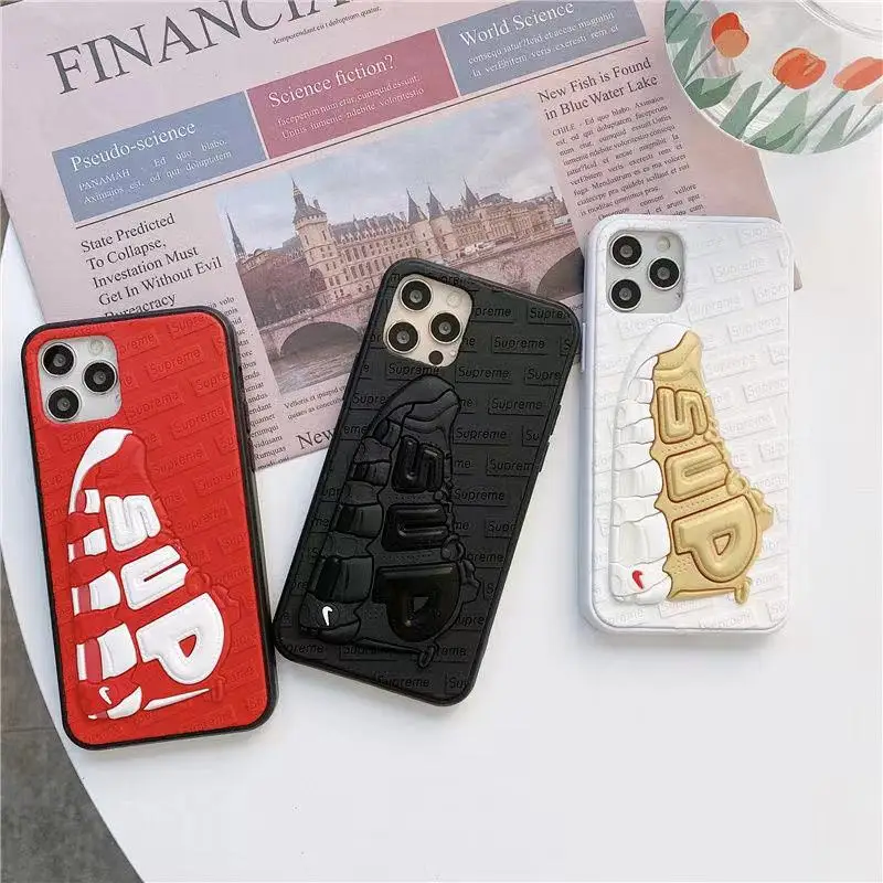 

luxury designer basketball phone cases for iphone 12promax 3d sneaker silicone phone case cover