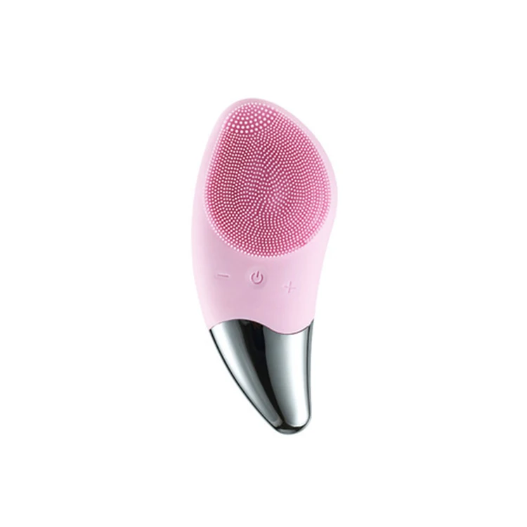 

Factory wholesale mini ultrasonic deep pore facial massage silicone exfoliator face cleansing brush electric