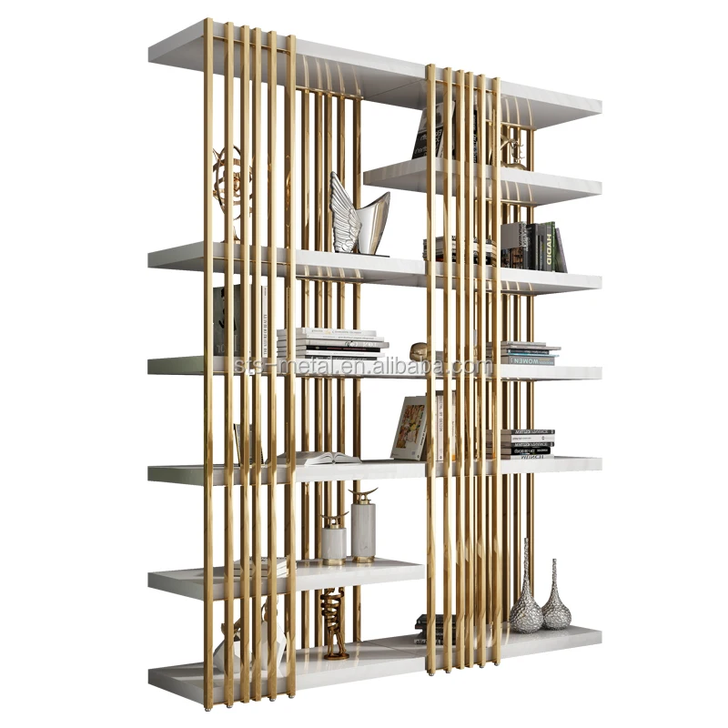 Modern Luxurygold Book Shelf Stainless Steel Bookcase Buy French