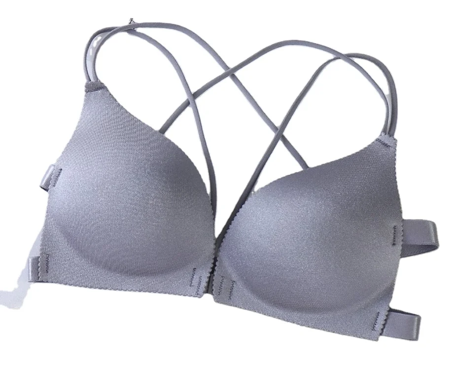 

Condole belt style The front buckle cross Beauty U Back Padded Bra gathered women Fixed cup mat Tube Top