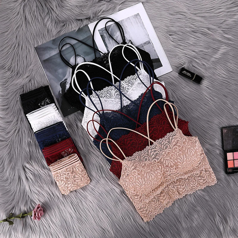 

Seamless soft lace Underwear Bra Set beautiful back wrapped chest Bra and Panties Lace suit New-style Ladies girl's Bra Set
