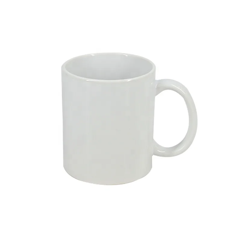 

11oz White coated Porcelain coffee ceramic mugs sublimation blanks, Black red blue customized