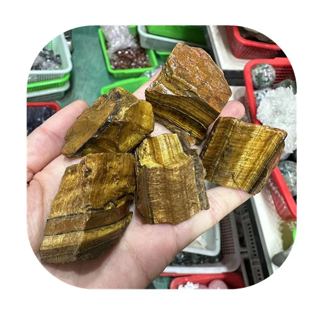 

New arrivals healing crystals raw gemstone natur gold tiger eye rough stones for sale