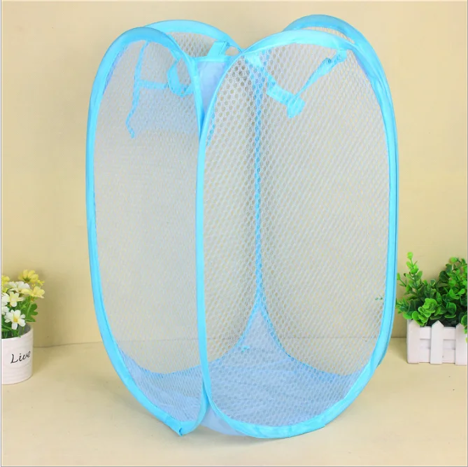 

foldable laundry basket pop up dirty clothes linen laundry folding mesh storage basket hamper collapsible basket kids pop up bin, Colors