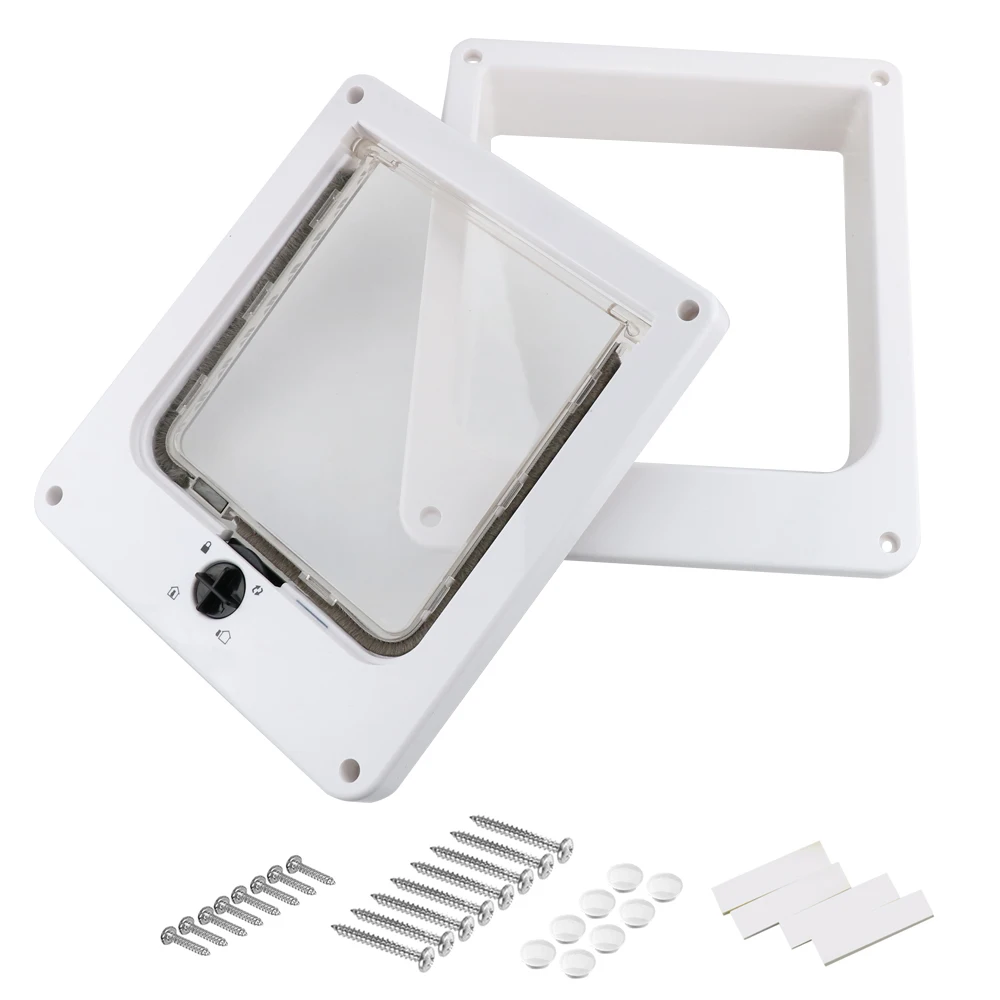 Upgraded 2022 Cat Door Pet Door With 4way Rotary Lock For Cats M Size