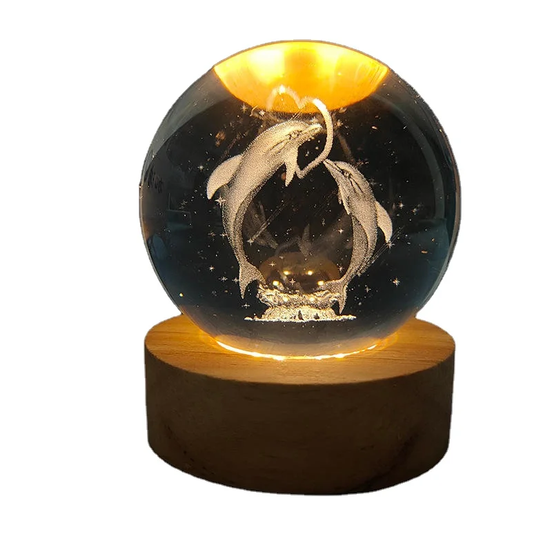 

Crystal Ball Astronaut Planet Globe 3D Laser Engraved Solar System Ball Custom Led Kids Night Light