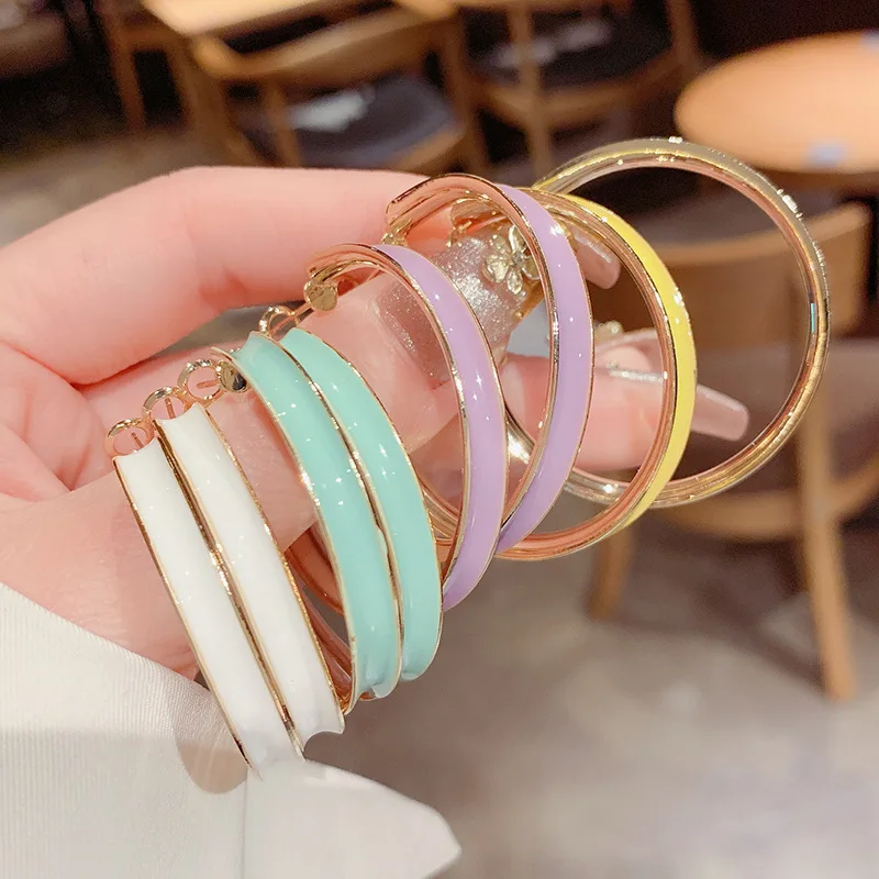 

Shangjie OEM Anillo Candy Color S925 Silver Pin Earrings cc earrings 2021 jewelry korean hoop earring