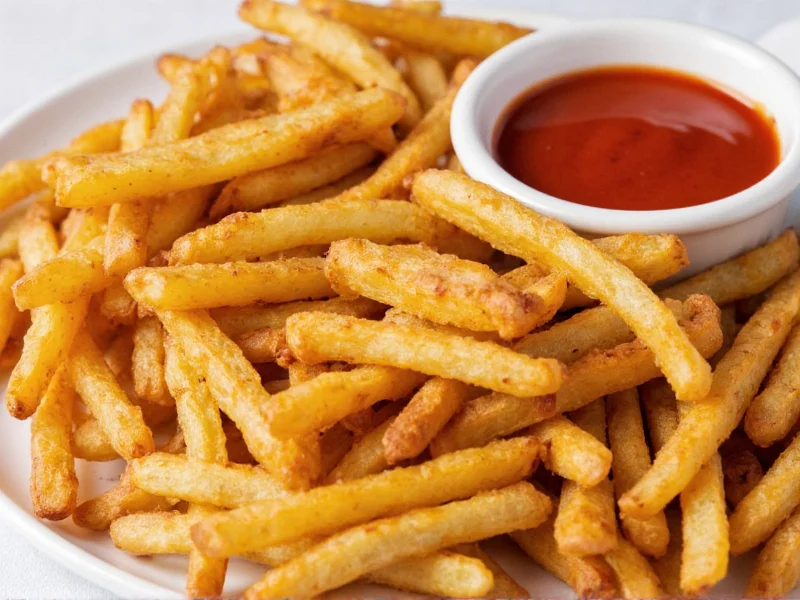 Variety of seasoned homemade oven fries with dipping sauces