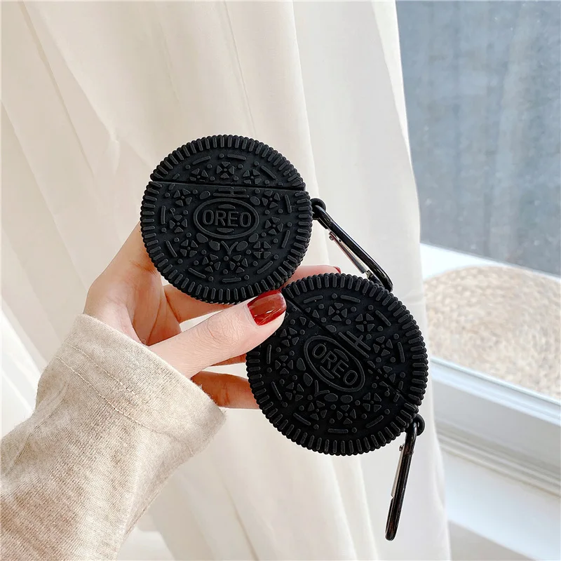 

Cookies Chocolate Biscuit Designer Silicone Protector Case Soft Silicone Case with Hook for Airpods 12 for Airpods Pro