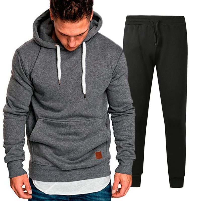 

Custom OEM Private Label Sweat Suits Men Hooded Sweatpants Set Sweatsuits Mens Jogger Sportswear Sets Man Track Suits