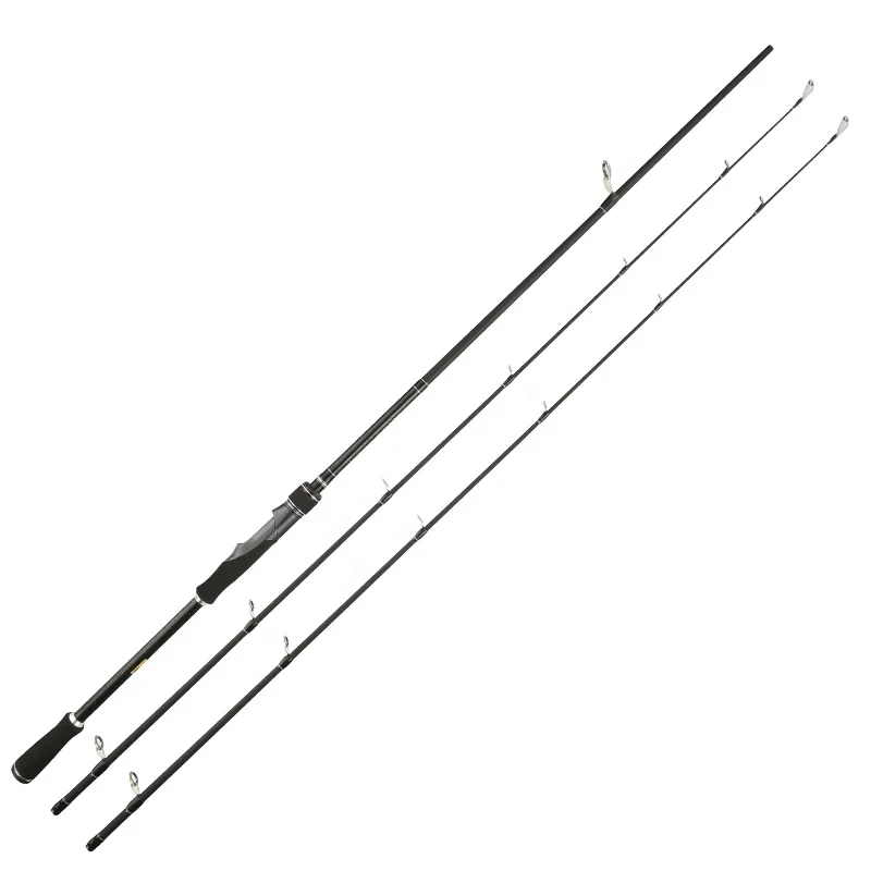 ToMyo 2 Sections 1.83m 2.1m 2.4m MH H Action Best Value Carbon Spinning Fishing Rod, Black