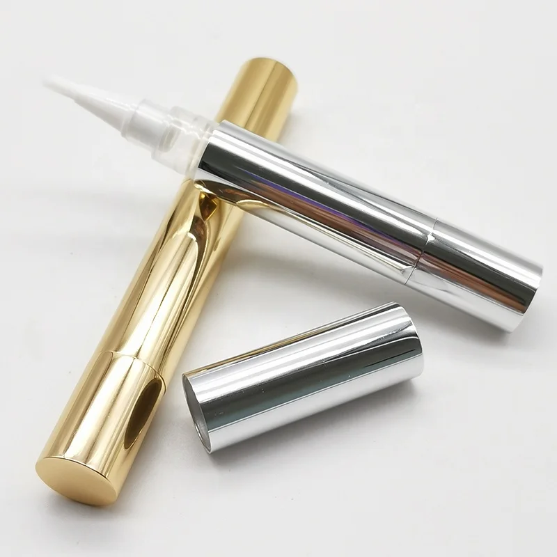 

4ml Empty Aluminium Smile Teeth Whitening Pen With Brush Applicator, Silver/gold/customized color