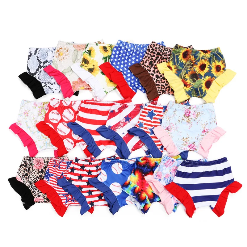 

Hot Sale Children Boutique Clothing summer Ruffle Baby Shorts Toddler Girls Summer Toddler Bummies