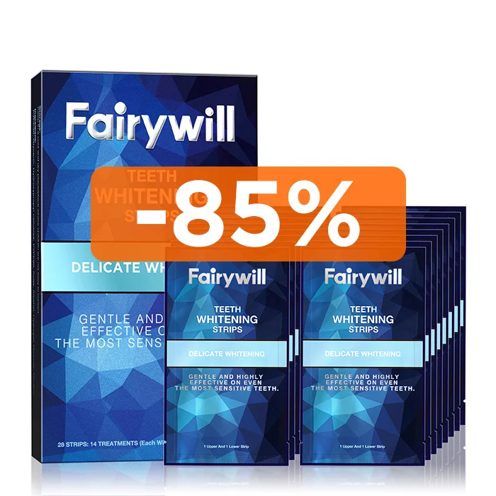 

Fairywill FW 336 6% HP 14 PCS Dental Care Products Free 7% 8% Hydrogen Peroxid White Teeth Whitening Strips Kit Comb
