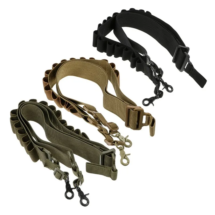 

15 Shell Ammo Holder Nylon Military Rifle Shell Sling Tactical 2 Point Shotgun Sling