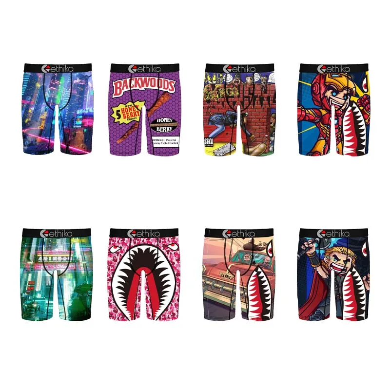 

New arrival Designer elastic band camouflage boxer briefs boxer mens underwear men's clothes, 18 colors in stock