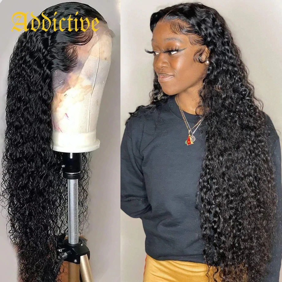 

Addictive Brazilian Curly Indian Hair Wig Unprocessed Afro Curly Indian Hair Wig 13x4 Transparent HD Frontal Wigs Human Hair