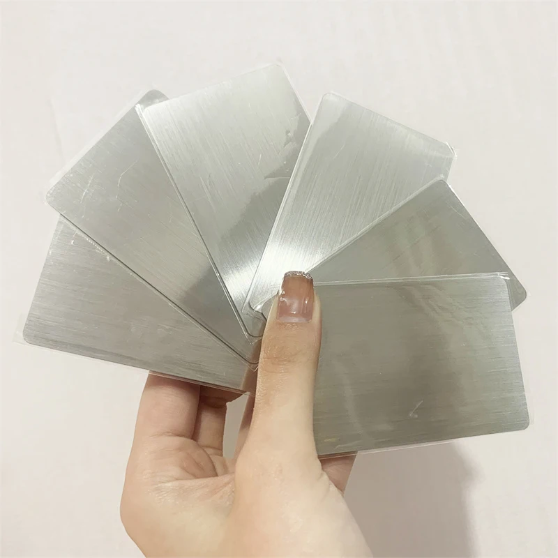

Customized Luxury stainless steel metal brushed gold aluminum business card blanks