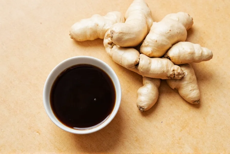 Various dishes enhanced with ginger soy sauce including stir-fry and grilled salmon