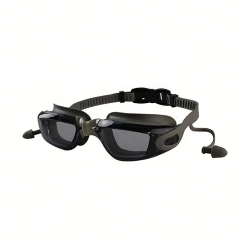

High Quality Large Frame Silicone Anti Fog Swimming Glasses For Adult, 4 colors