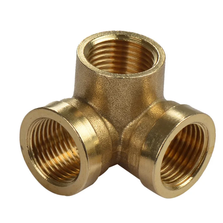 

1/2" BSP Female Thread Corner Type 3 Way Brass Pipe Fitting Adapter Coupler Connector