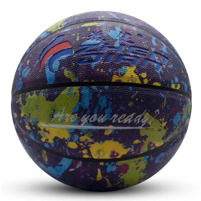

good quality absorption PU ball thermal bonding basketball for match, Multi
