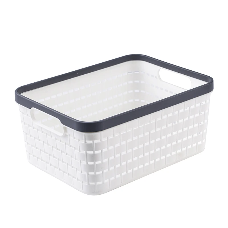 

Storage Basket Kitchen Office Storage Organizer Rectangular Edge Basket Multifunctional Plastic Multifunction Modern Elegant