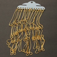 

10pcs 1.2*490mm Gold Plated Stainless Steel Chain Necklace For Jewelry Making