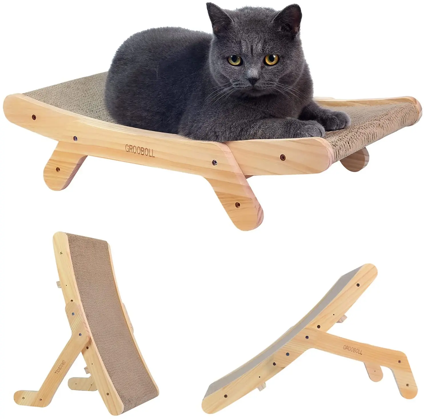 

Cat Scratcher Cardboard for Lounge,3 in 1 Corrugated Cat Scratchers Pad for Indoor Cats