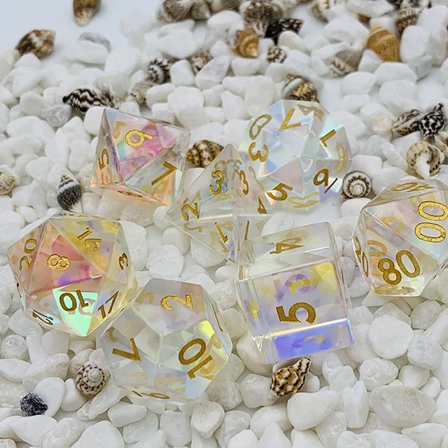 

Rpg custom dice set dice polyhedral gemstone
