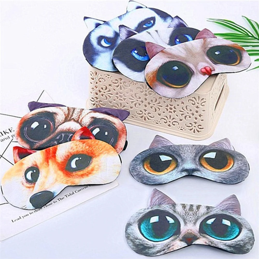 

1PC 3D Cartoon Animal Sleeping Mask Soft Cute Padded Sleep Eyepatch Shade Cover Rest Relax Eyeshade Blindfold Eye Care