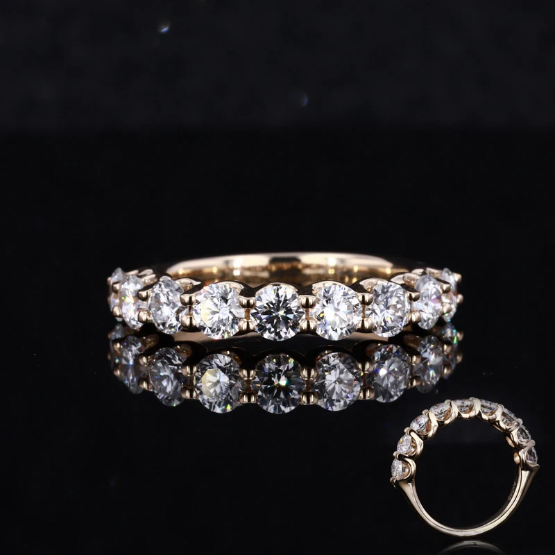 

starsgem wedding band ring 14k gold DEF VS 3mm/3.5mm/mm lab grown diamond ring for wedding parry.