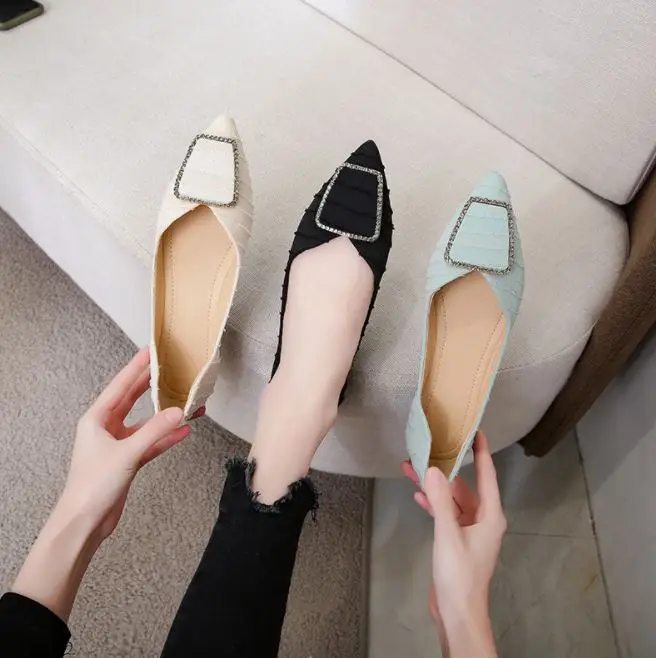 

up-3108r Summer 2021 Casual Pointed Soft Sole Flat Shoes for Women