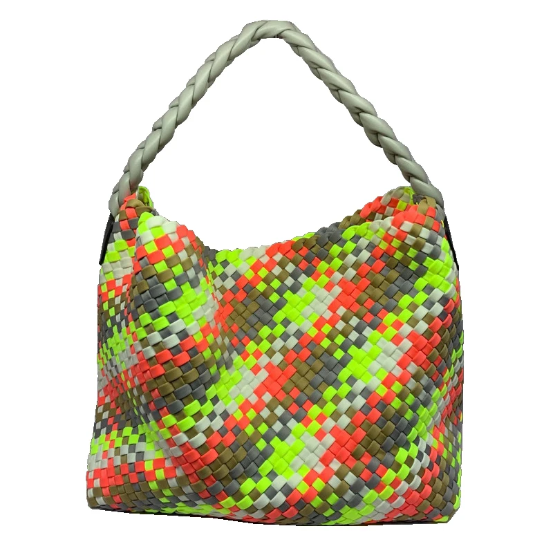 

2022 Colorful High Capacity Woven Neoprene Leather Tote Bags Handbags For Women Luxury