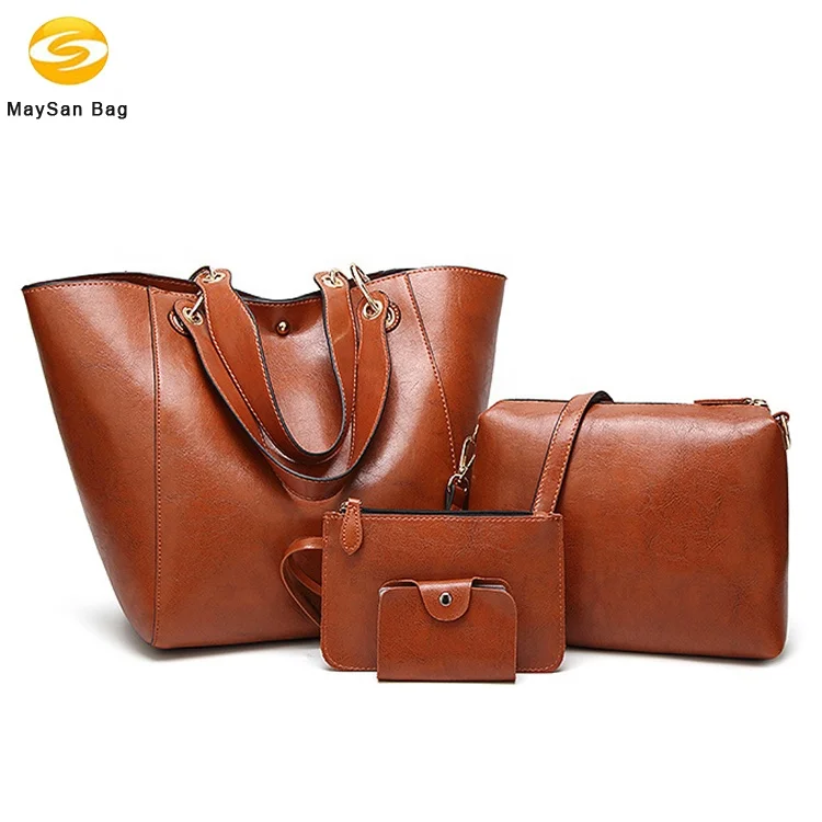 

2020 Hot sale women handbag sets pu leather handbags designer purses and ladies handbags women multifunctional shoulder bags, Customizable