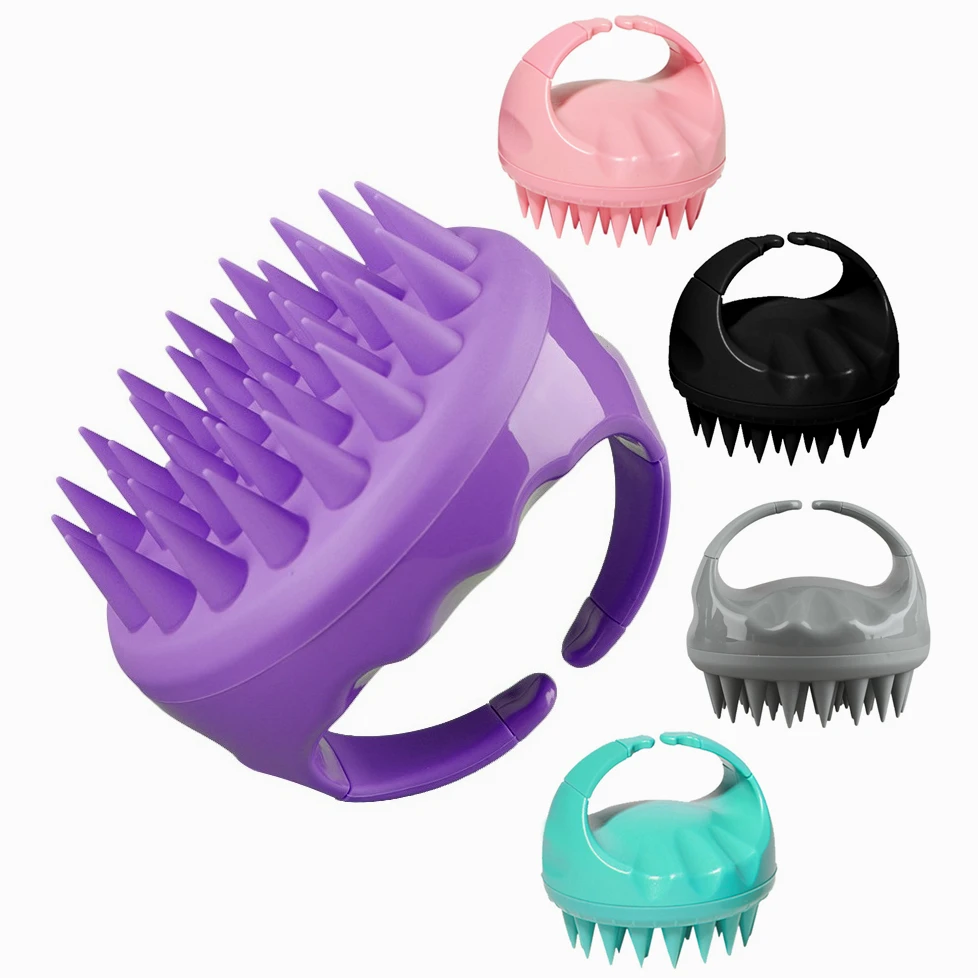 

Amazon Promotion Bath Spa Shower Washing Comb Hair Scalp Massager Soft Bristle Silicone Shampoo Brush