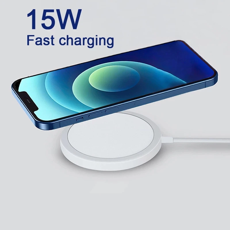 

For iPhone 12 Wireless Charger Magnetic 15W Fast Wireless Magnet Charger For HuaWei For Samsung, Sliver