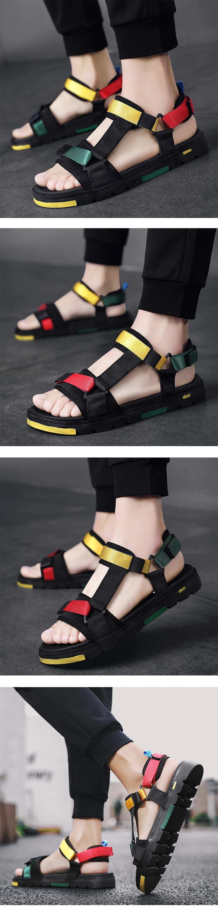 Trend Sandal Kata Baru  Sandal Pria Liar  Sepatu Pantai Kasual  Sandal Olahraga Pria Nyaman