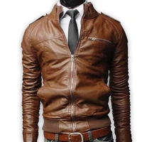 

Men Motorcycle Jacket New Autumn And Winter PU Leather Jackets Coat