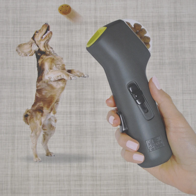 

High quality auto pets food thrower training Dog Food treat Launcher snack Dog Training Launcher, As photo