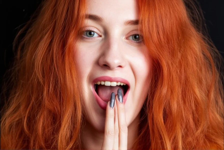 Scientific illustration showing light reflection patterns on ginger hair compared to other hair colors for ASMR visual triggers