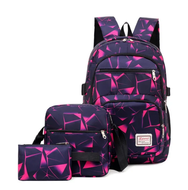 

Fashion boys 3pcs school backpack sets bag