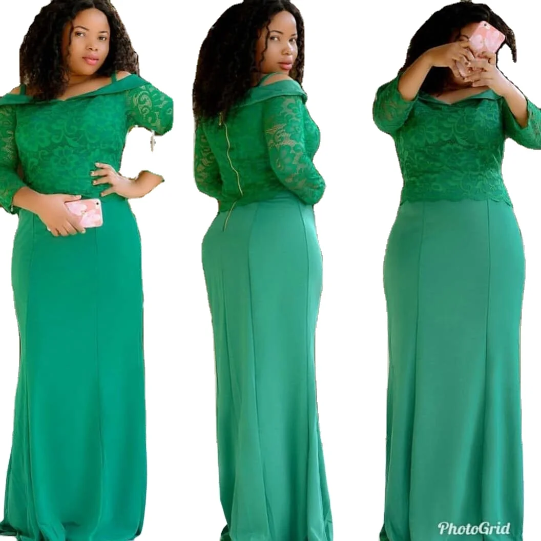 

IHS048 Lace plus size strapless fishtail dresses in stock women in skin tight dresses
